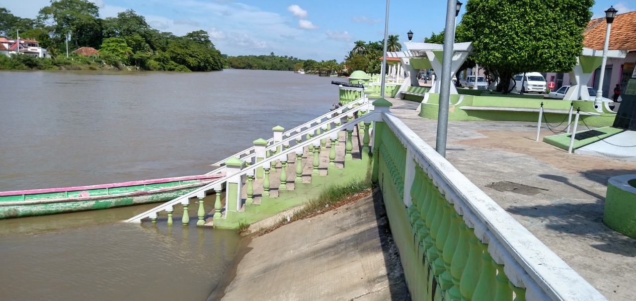 El río Palizada se encuentra a 38 centímetros de esntrar el altura preventiva