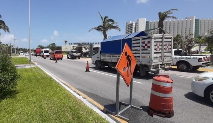 Fonatur cierra tramo de la Zona Hotelera de Cancún por repavimentación