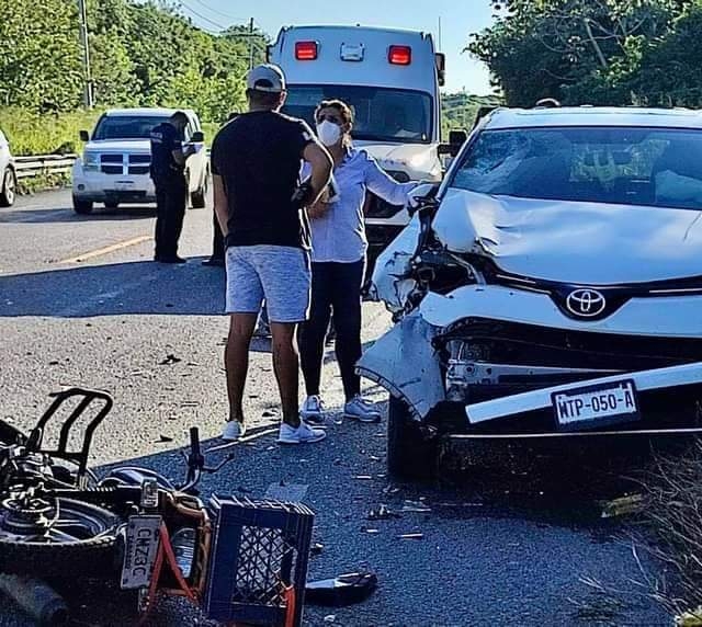 Atropellan a motociclista sobre la carretera Puerto Rico-Ciudad del Carmen