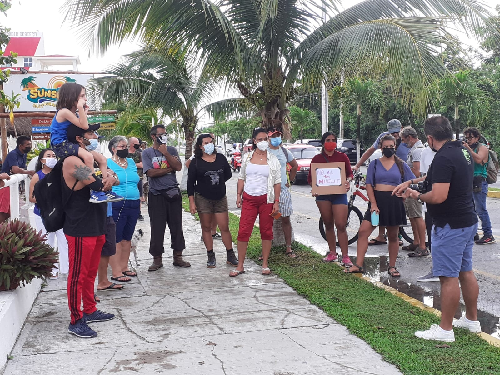 Ciudadanos se manifiestan en contra del Cuarto Muelle para Cruceros en Cozumel