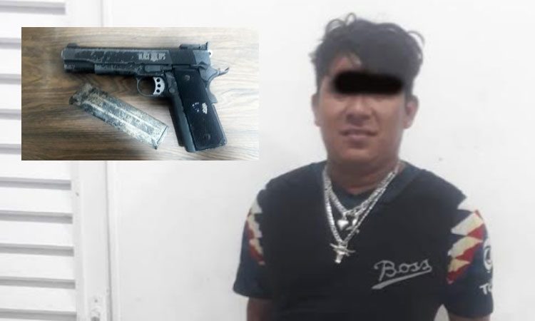 Detienen a hombre que golpeaba a mujer con una pistola de juguete en Cozumel