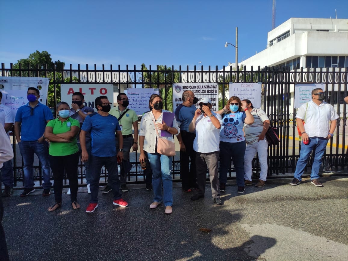 Trabajadores de Semarnat toman instalaciones de la Conagua en Mérida