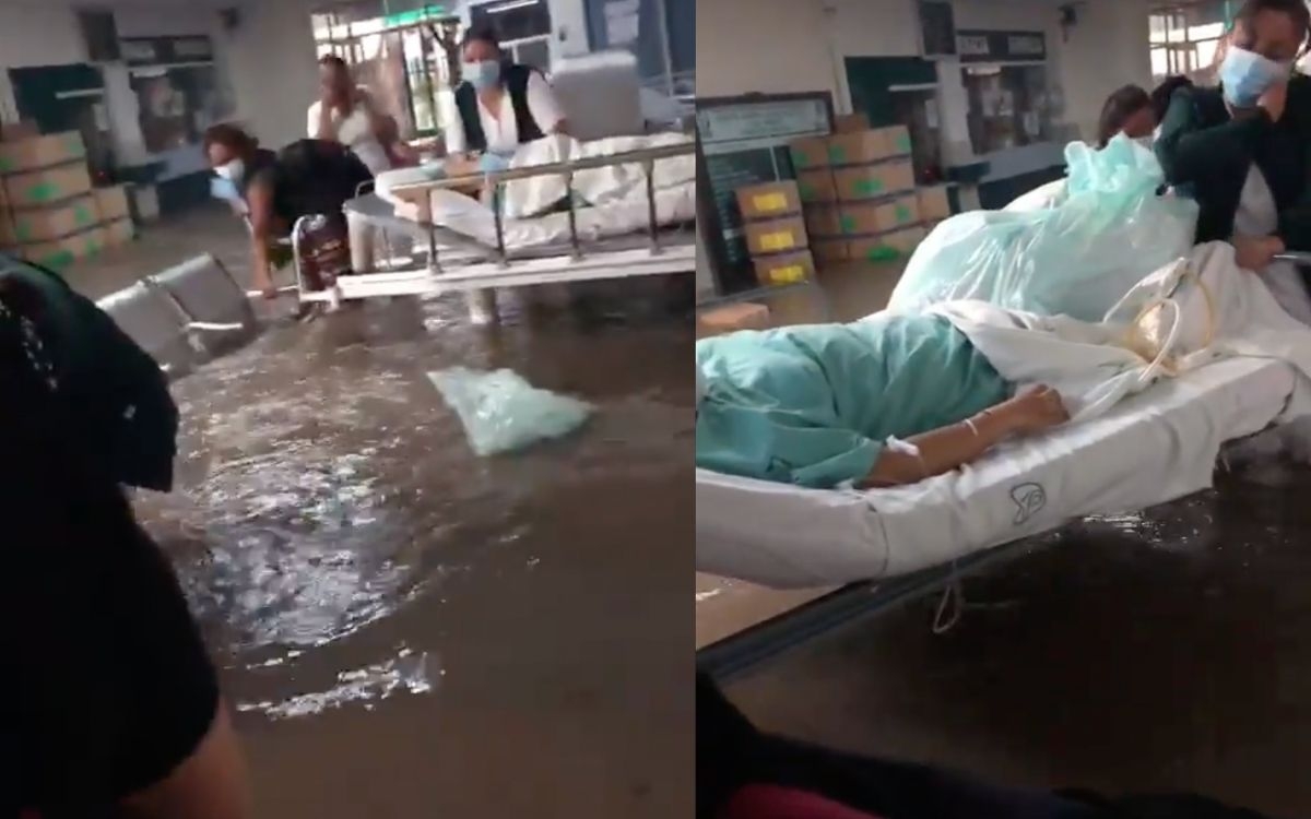 Así se vivió la inundación del hospital del IMSS tras desborde del río Tula en Hidalgo: VIDEO