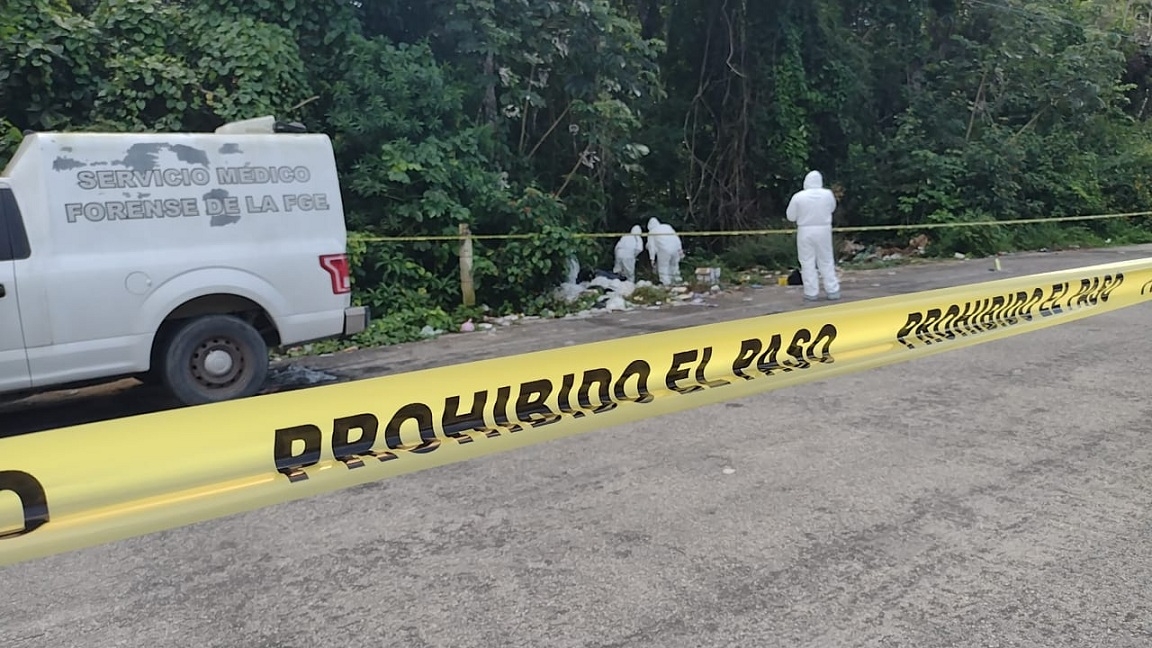 El cadáver apareció en Carrillo Puerto con el rostro tapado y con los pies y manos atados