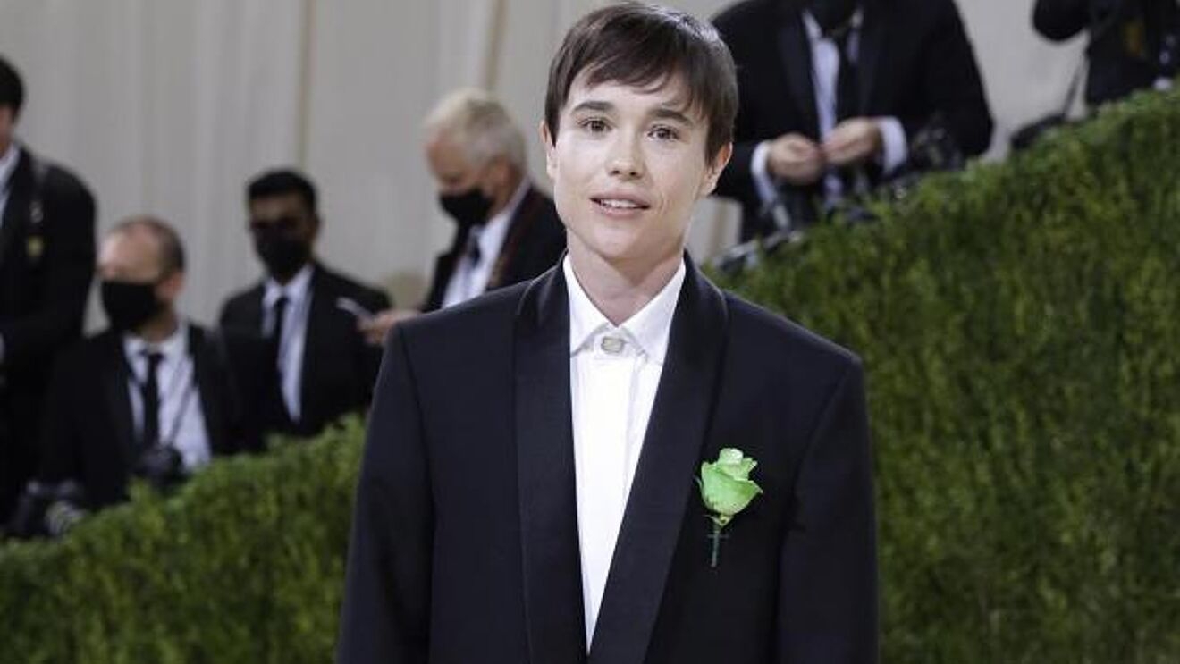 Elliot Page apareció en la Met Gala el año pasado con su nueva apariencia. Foto: Met Gala 2021