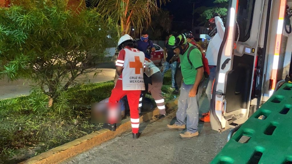 El hombre fue trasladado al Hopital General de Ciudad del Carmen debido a las lesiones en su cabeza