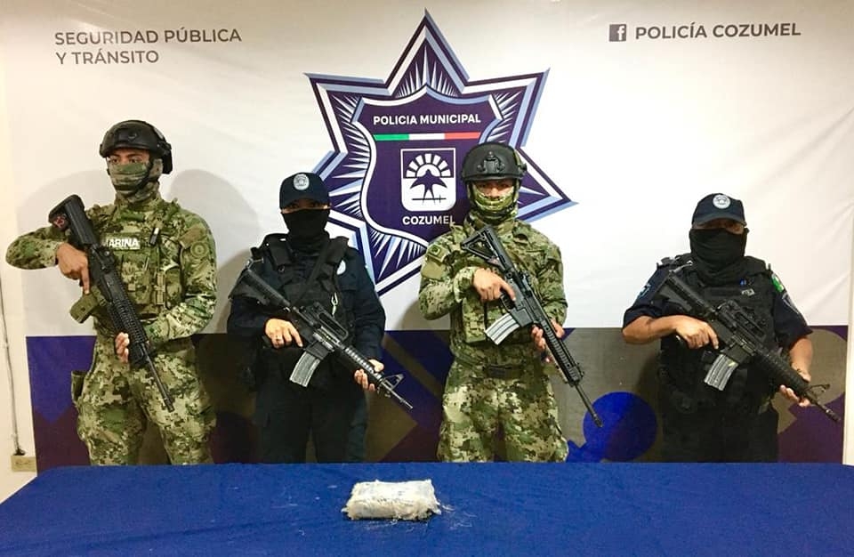 Aseguran paquete de droga en la Zona Continental de Cozumel