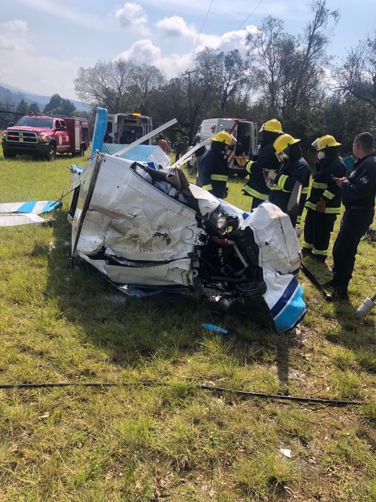 Se desploma avioneta con turistas en Valle de Bravo; hay un muerto y tres lesionados