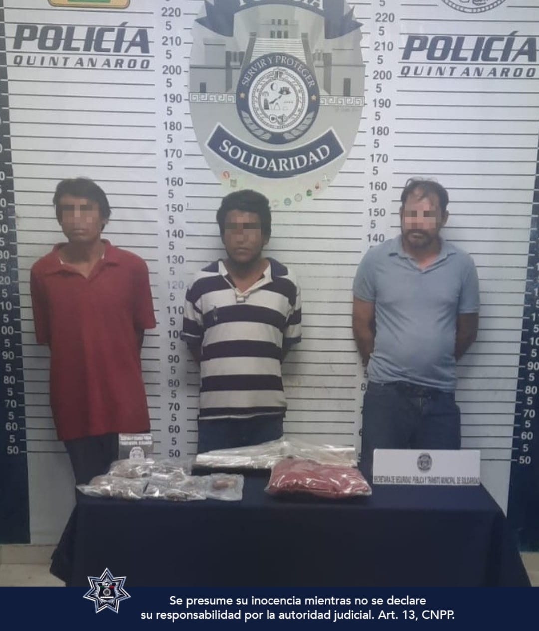 Arrestan a tres narcomenudistas en Playa del Carmen