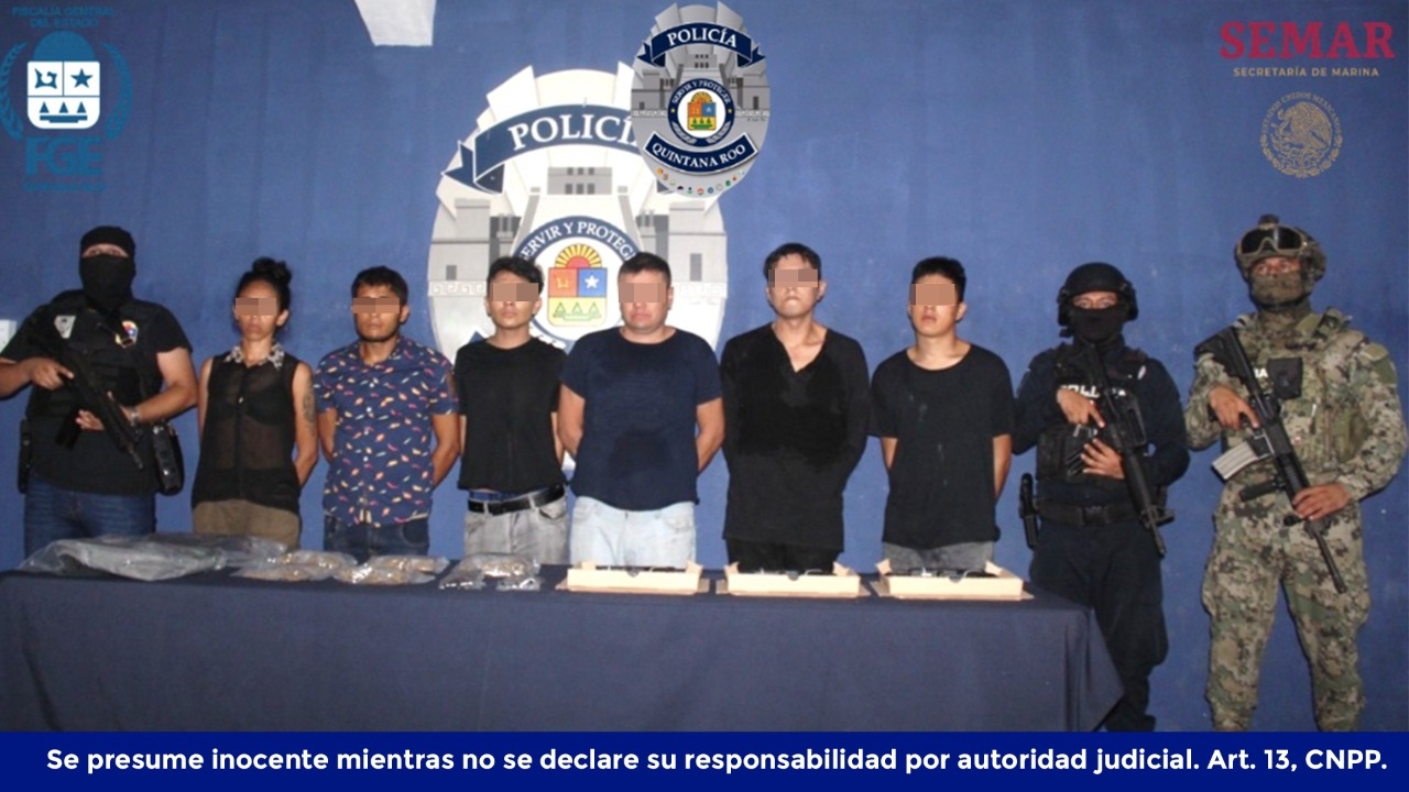 Capturan a presuntos integrantes de un grupo delictivo en Cancún