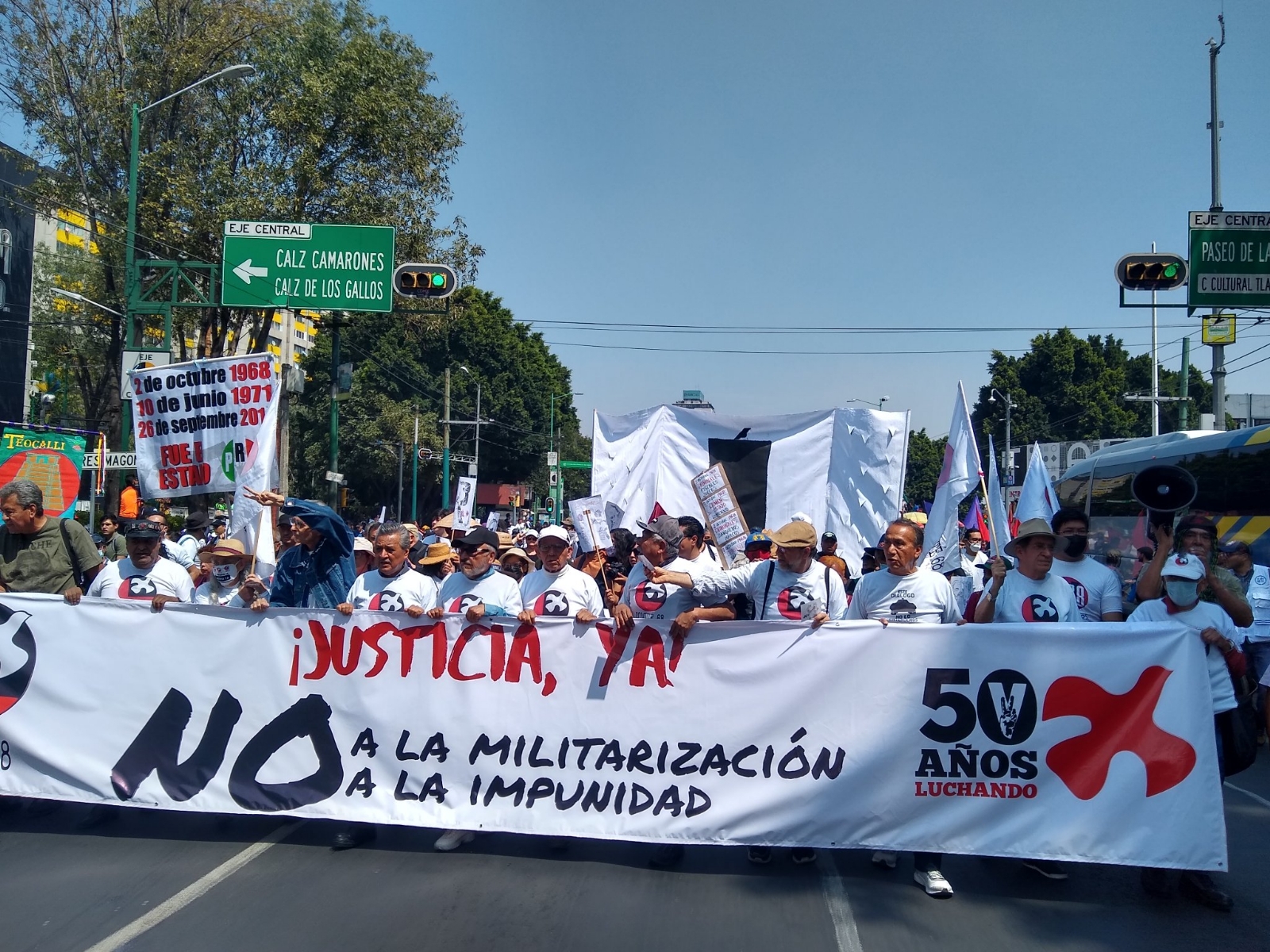 Se espera que la marcha concluya en la Plaza de las Tres Culturas