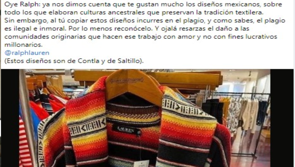 Ralph Lauren se disculpa con México por supuesto plagio de diseño indígena