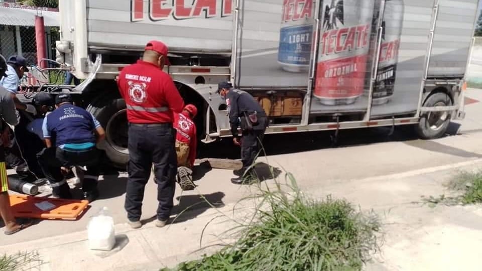 Bacalar: Joven pierde la pierna y su órgano reproductor tras ser aplastado por un camión de Cervezas