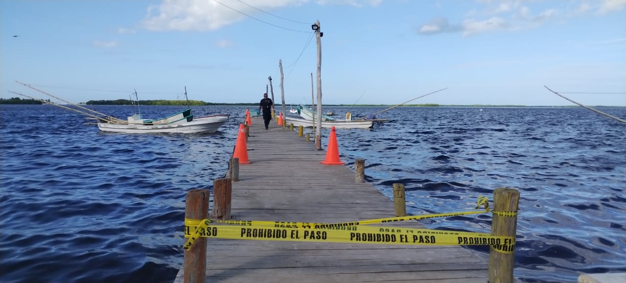 Autoridades estatales acordonaron el muelle de San Felipe