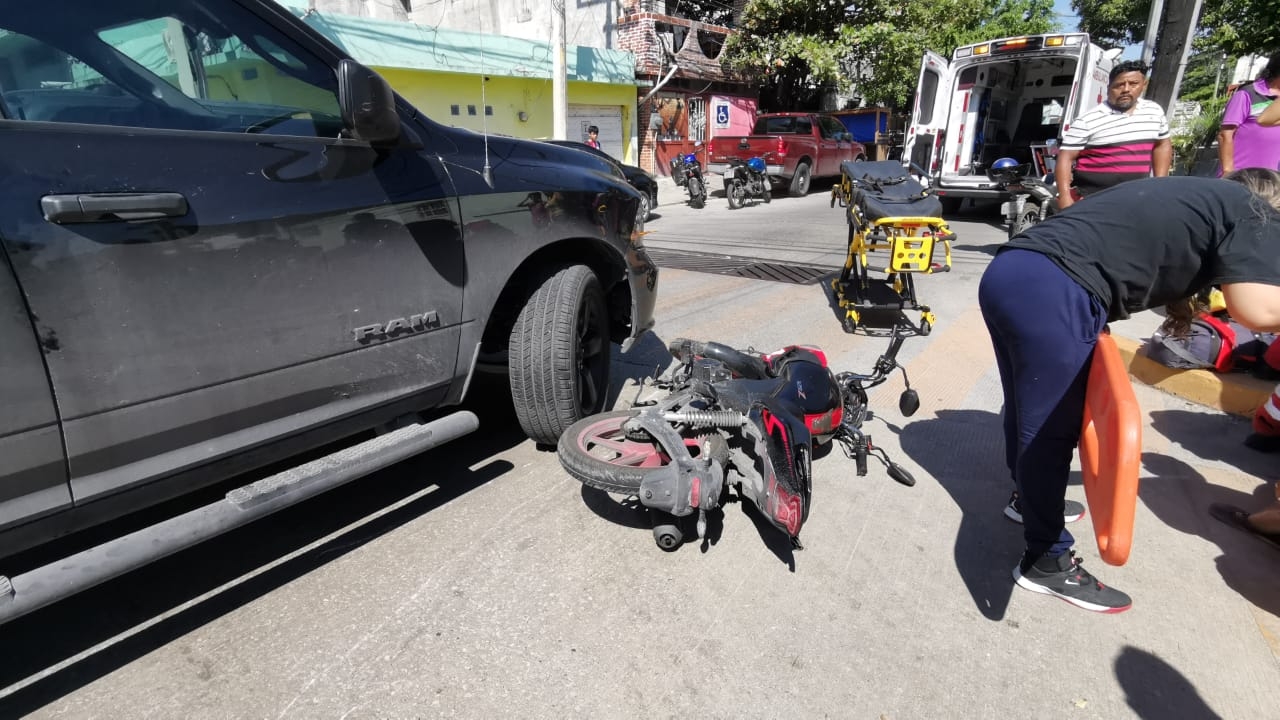 El motociclista fue trasladado a un hospital