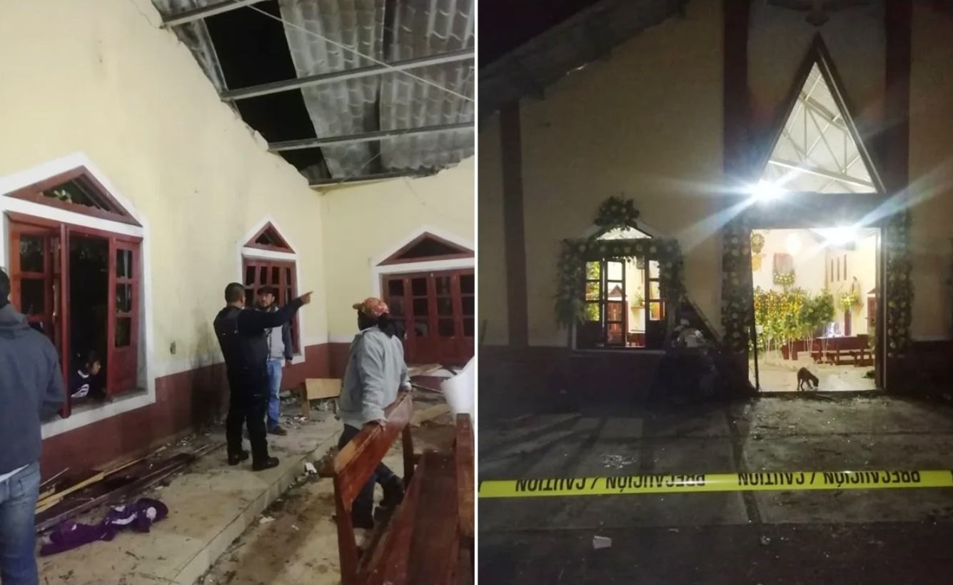 Explosión de pirotecnia en capilla de Coscomatepec, Veracruz, durante festejos a San Judas Tadeo