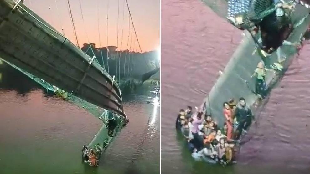 Más de 60 muertos tras el colapso de un puente en el oeste de la India