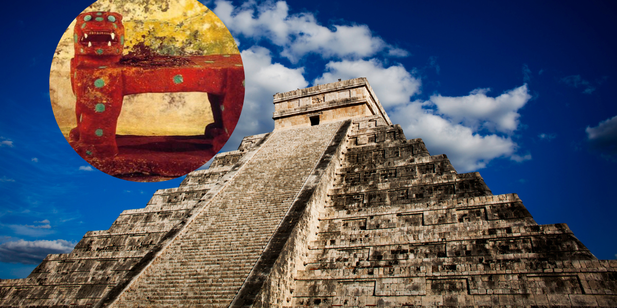 Trono del Jaguar Rojo, el atractivo del castillo de Chichén Itzá