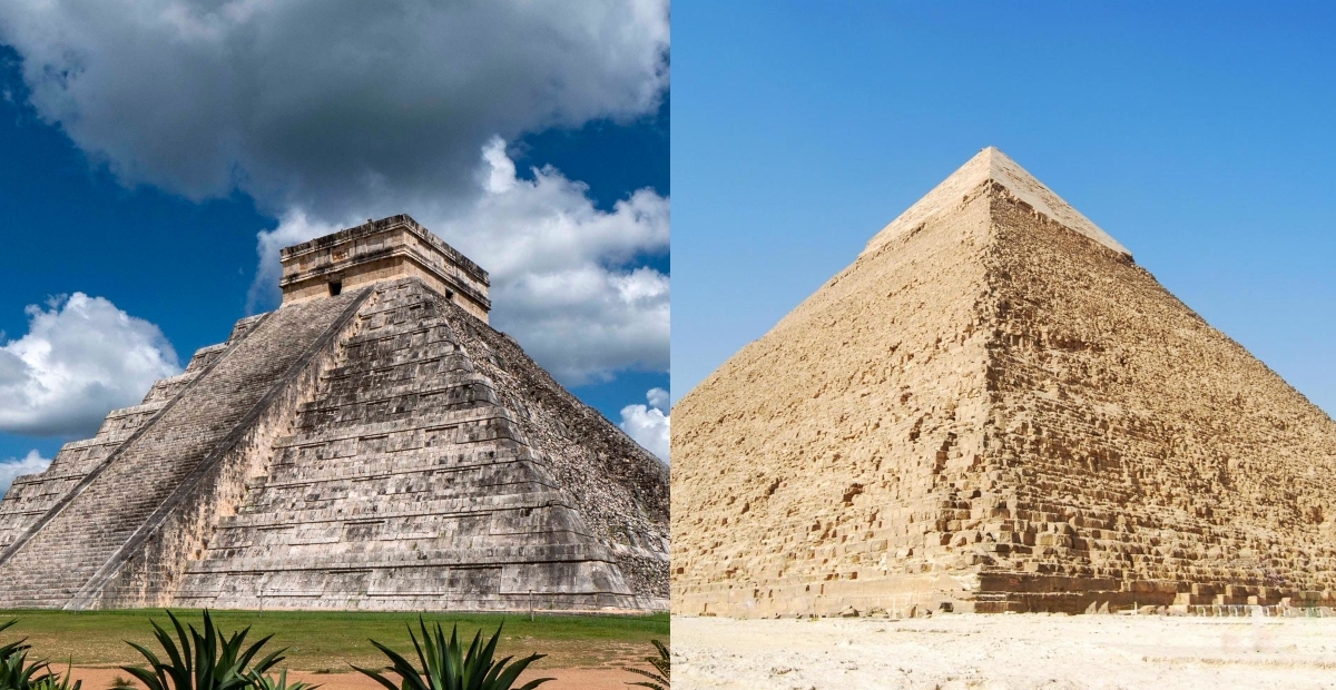 Chichén Itzá mide alrededor de 25 metros, mientras que la pirámide de Giza supera los 140 metros