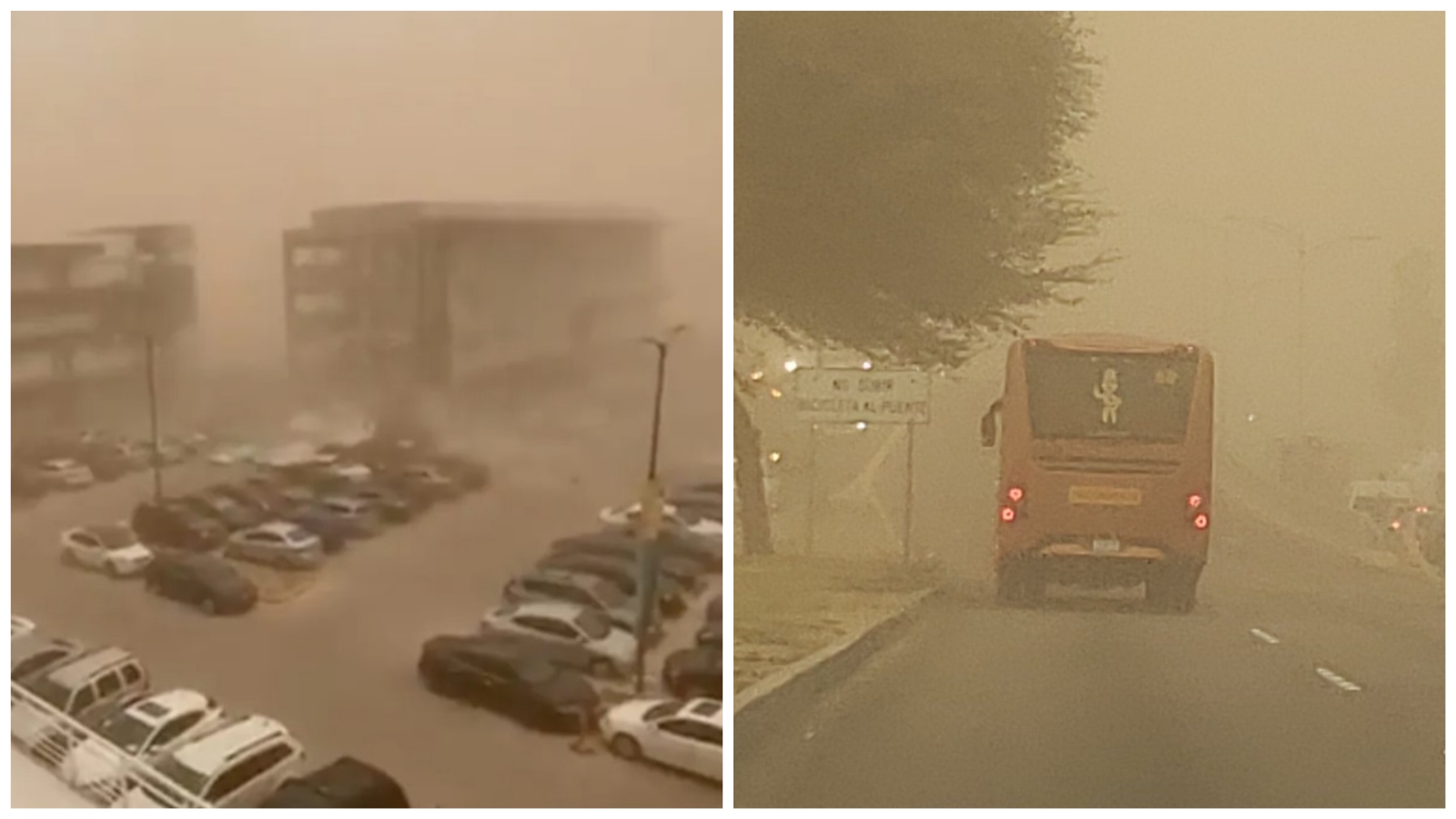 Tormenta de arena derriba muro de universidad en Mexicali, Baja California: VIDEO