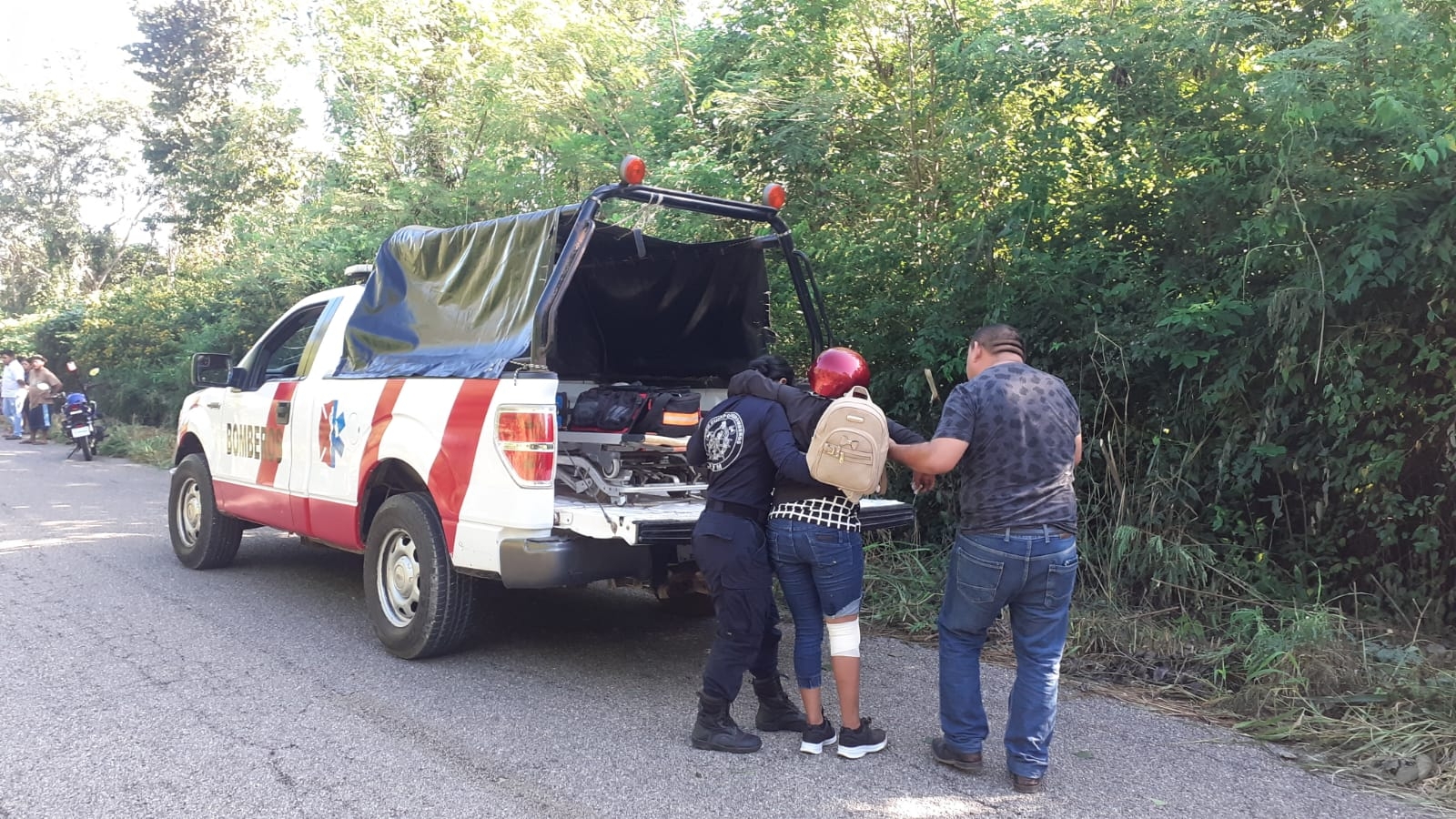 Salió lesionado tanto el operador de la moto como la mujer que iba como acompañante