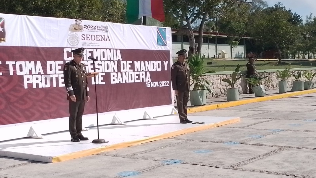 En Escárcega, presentan a nuevo mando militar el 11° Regimiento