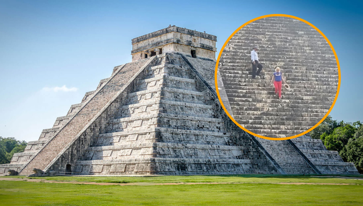 Ésta será la multa que pagará Lady Chichén Itzá tras subir a El Castillo