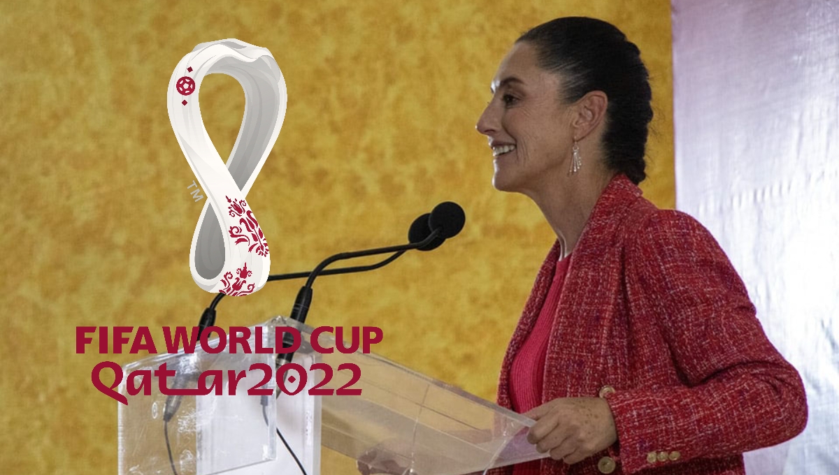 Claudia Sheinbaum adaptó su campaña a la Presidencia con el logo del Mundial Qatar 2022