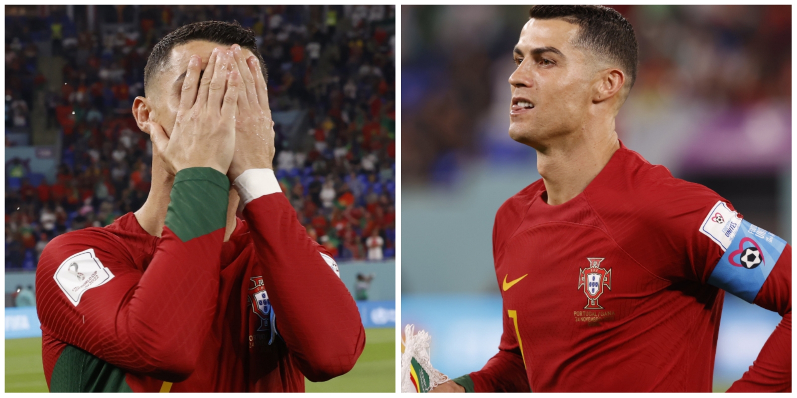 Cristiano Ronaldo llora en el juego contra Ghana en Qatar 2022: VIDEO