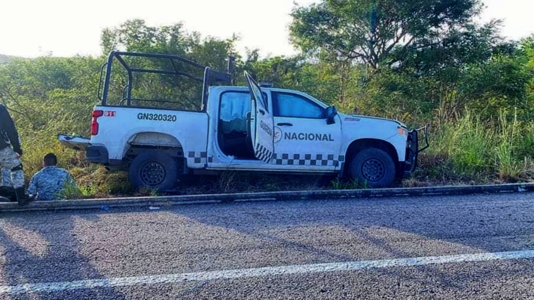 Los elementos de la Guardia Nacional fueron atendidos en el lugar