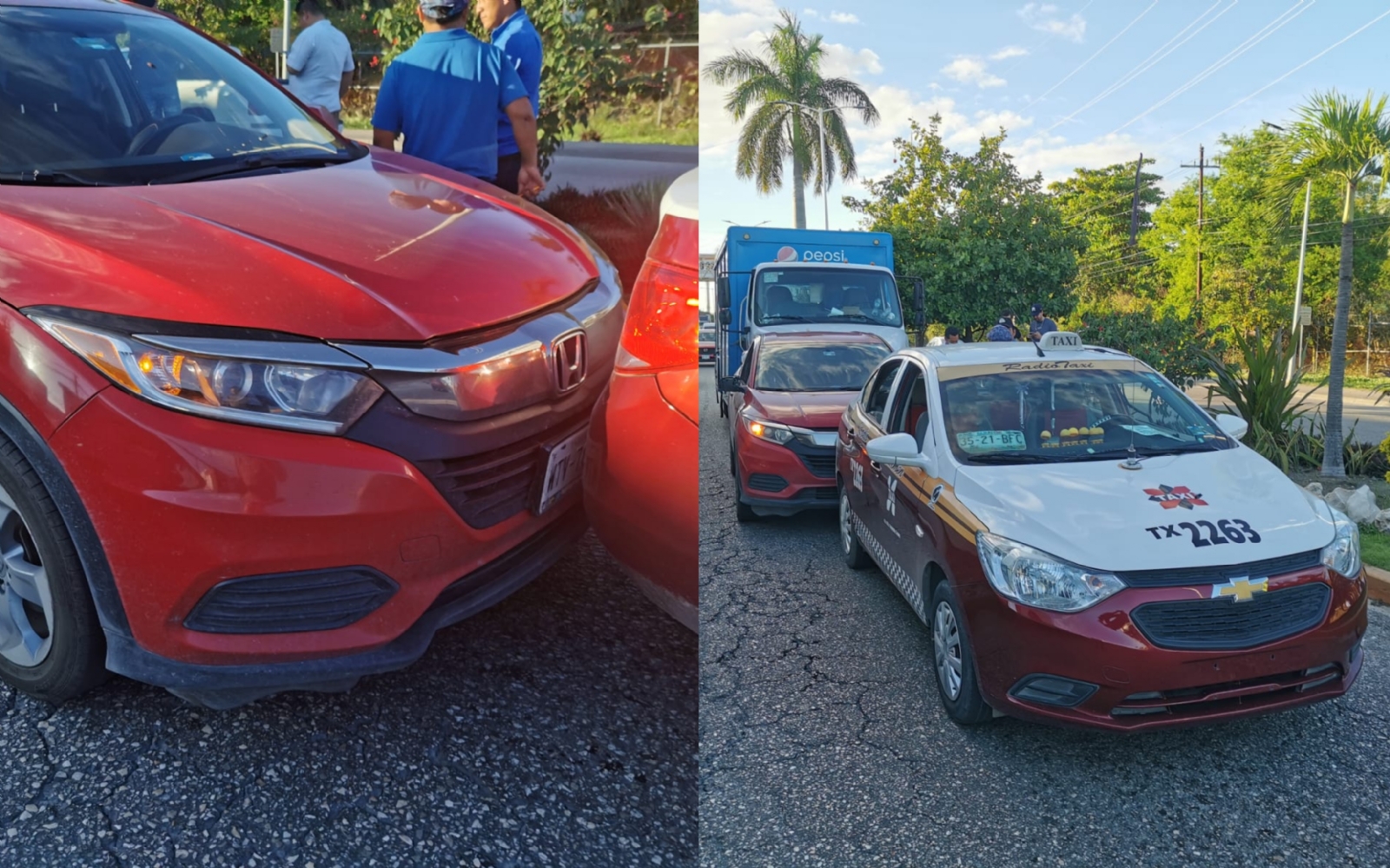 El accidente dejó daños materiales pero no se reportaron personas lesionada