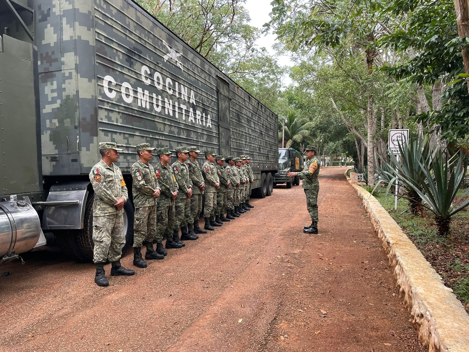 Ejército Mexicano habilita cocina comunitaria en el Sur de Quintana Roo