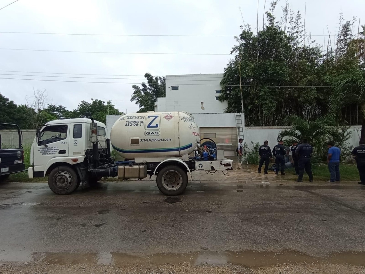 El incidente ocurrió mientras la víctima cambiaba un tanque de gas estacionario