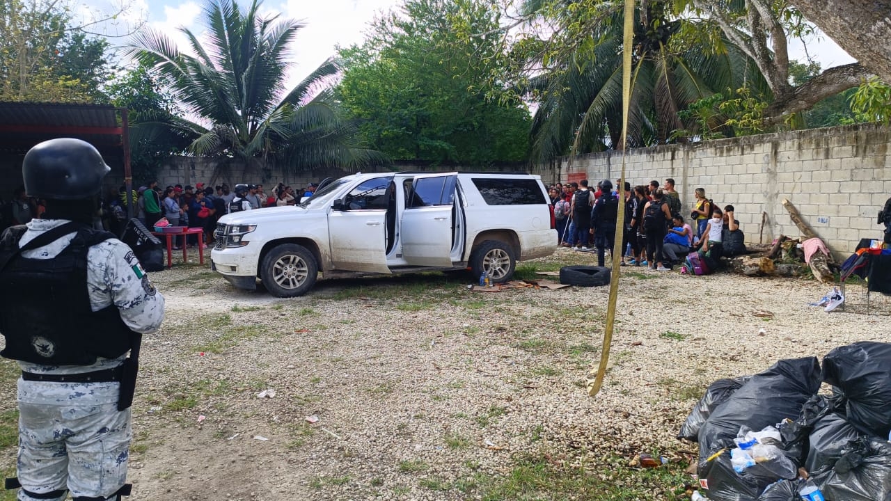 Aseguran a 200 indocumentados en la comunidad de Ucú en Chetumal