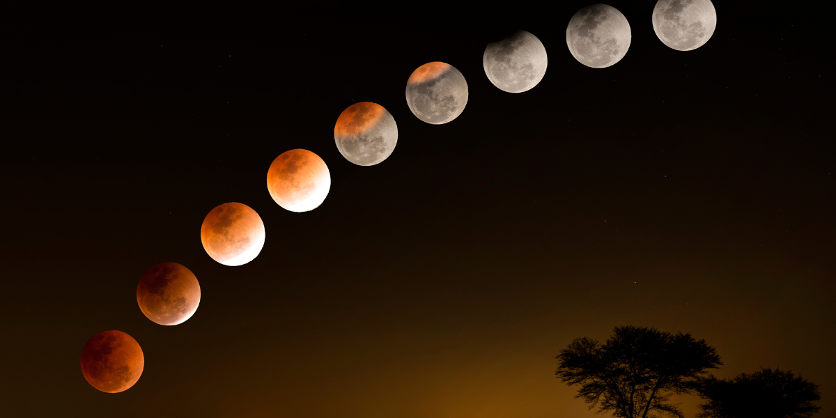 Te traemos todos los detalles del eclipse parcial de la luna de este martes. Foto:Especial