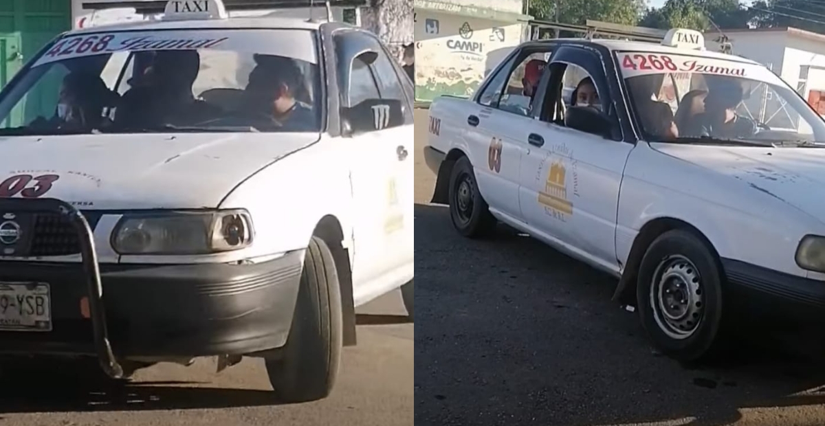 Detienen a un taxista de la ruta Izamal-Kantunil por abordar a siete pasajeros