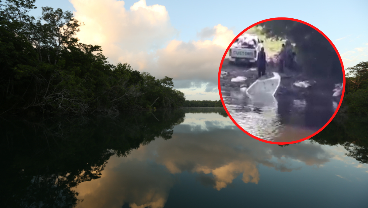 El agraviado documentó en video el momento en que militares de belice hunden su embarcación