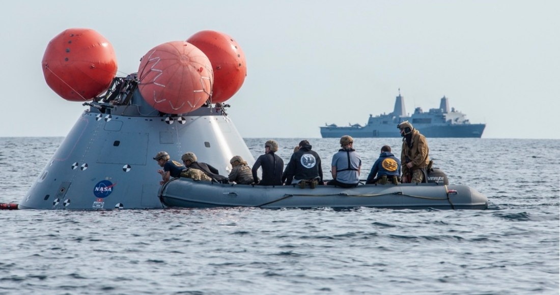 La nave Orión llegó al Océano Pacífico, frente a Baja California