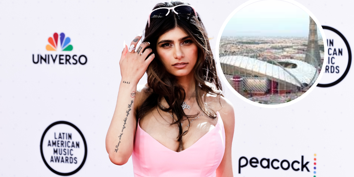 Reportero confunde estadio de Qatar 2022 con nombre de Mia Khalifa: VIDEO