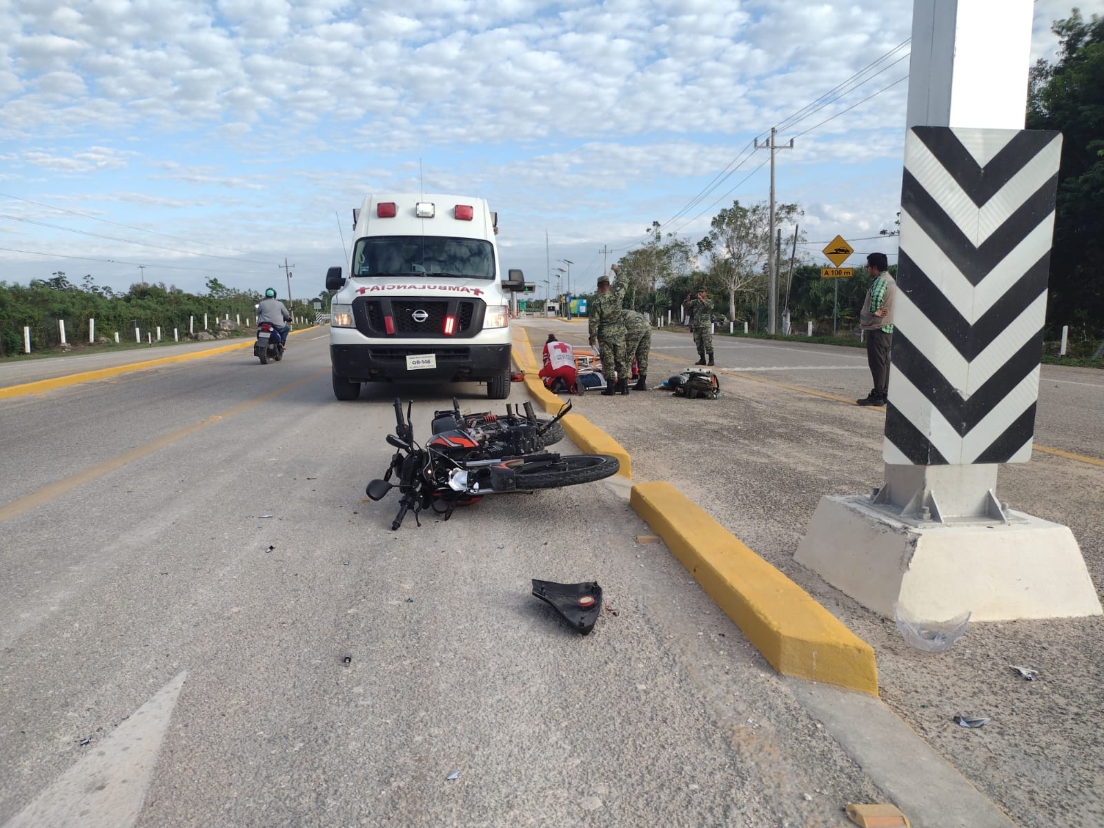 El motociclista circulaba sobre la carretera 184 Muna – Felipe Carrillo Puerto