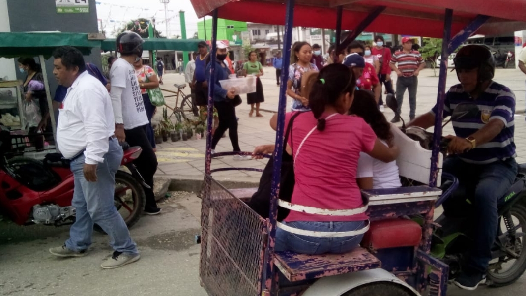 Mototaxi atropella a una abuelita en el Centro de Escárcega, Campeche