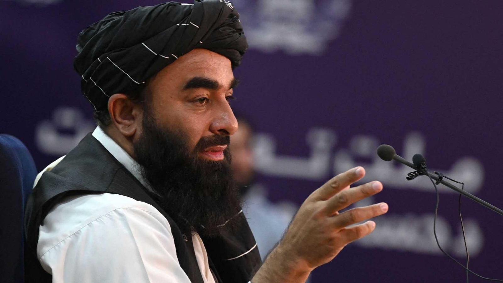 Zabiullah Mujahid mostró su descontento con el gobierno de Estados Unidos