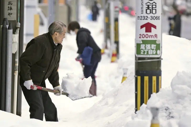 Japón ha reportado severas nevadas en las últimas horas