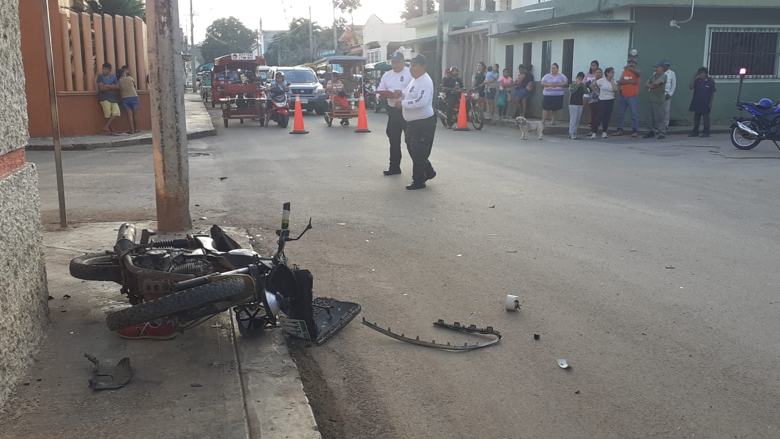 Los paramédicos dijeron que el accidentado puede que pierda una oreja