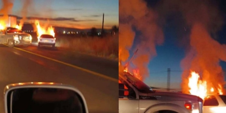 Camiones incendiados en límites de Jalisco y Zacatecas bloquearon varios puntos