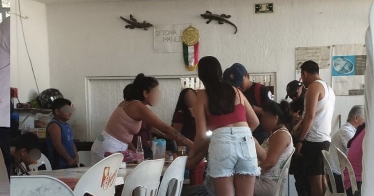 Ventilador cae sobre comensales en un restaurante de Progreso