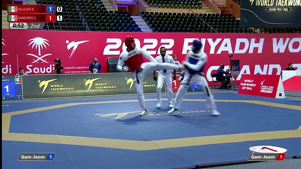 Taekwondoín quintanarroense pasa a la final en el Grand Prix Final de Riyadh, Arabia Saudita