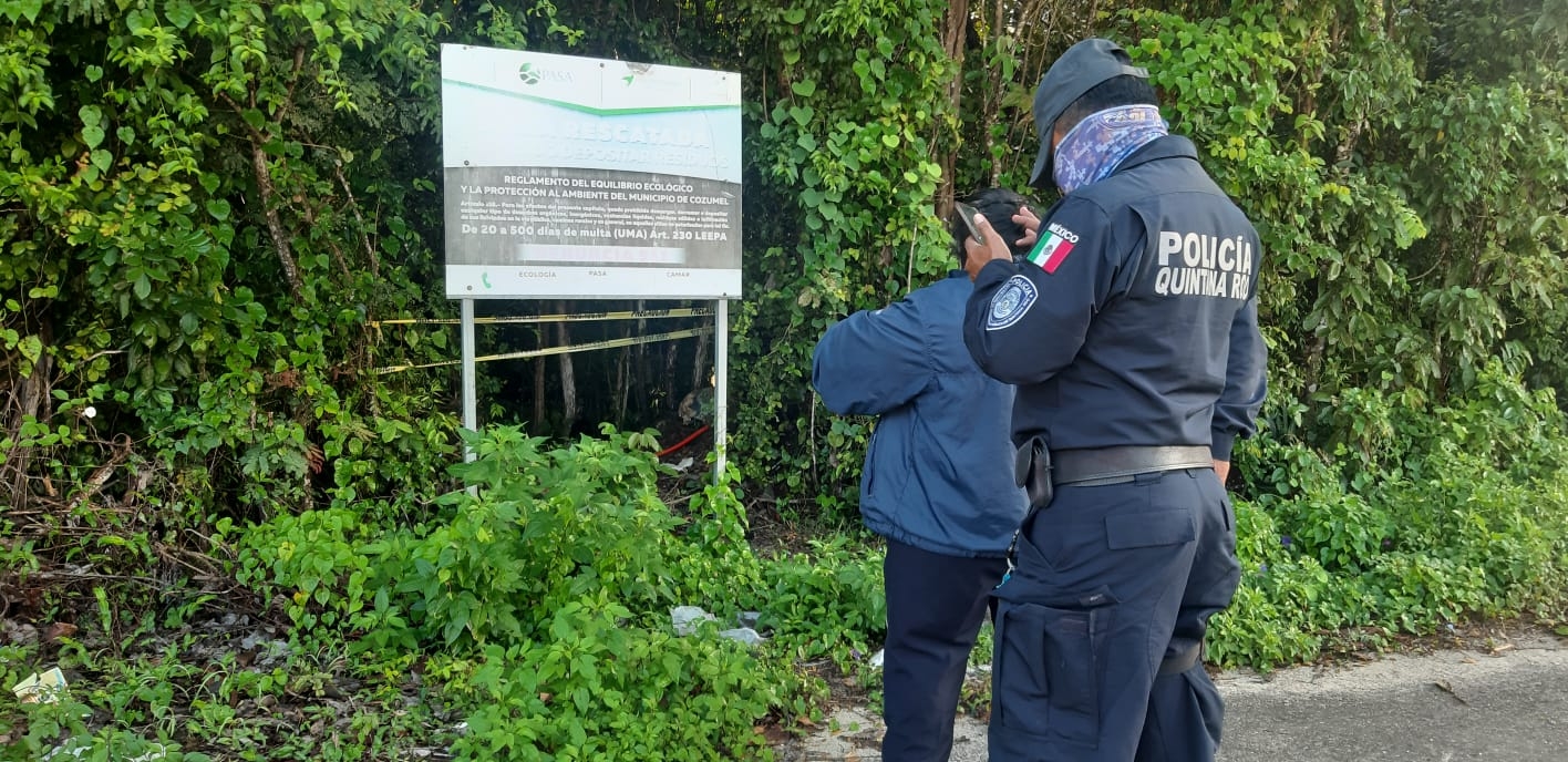 El cuerpo de la persona hallada en Cozumel será trasladado al Semefo de la isla, para hacerle la autopsia