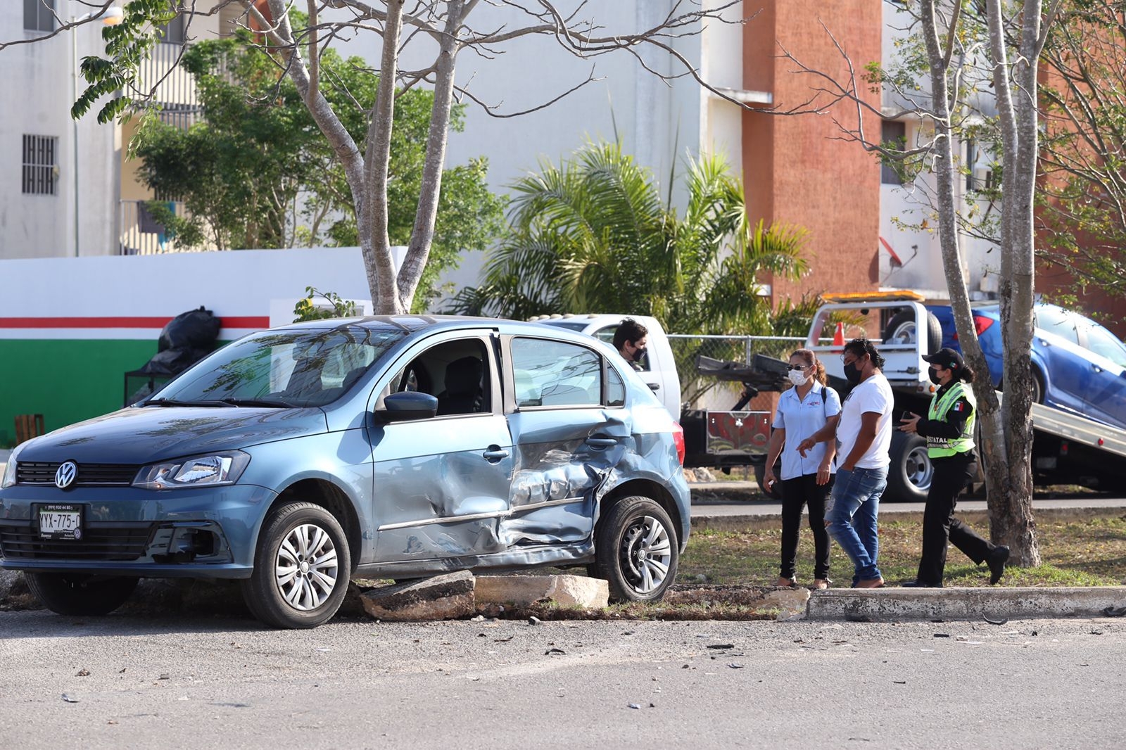 Los choferes de los vehículos accidentados en Ciudad Caucel llegaron a un arreglo, al estar ambos asegurados