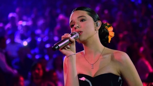 La cantante Ángela Aguilar se presentó ayer en la Arena Ciudad de México